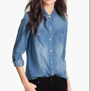 Trouvé Flap Pocket Denim Shirt